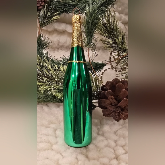 Vintage Christopher Radko 1998 Champagne Bottle Ornament - Picture 3 of 5